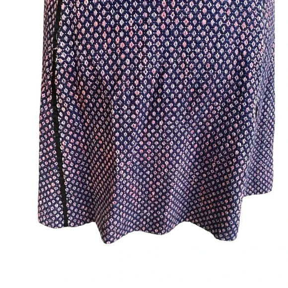 Rachel Rachel Roy Purple Navy Geometric Zip Front Knit Mini Dress Size 6 - Picture 13 of 16
